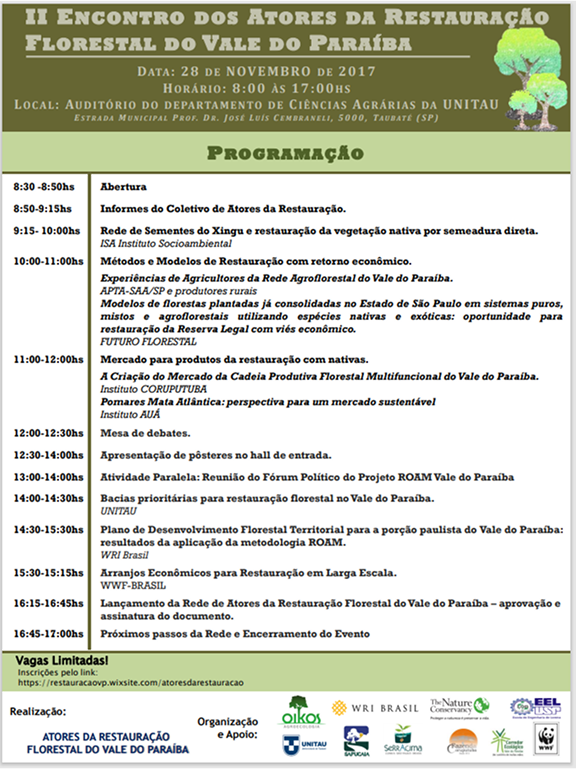 2017 – II Encontro dos Atores da Restauração do Vale do Paraíba